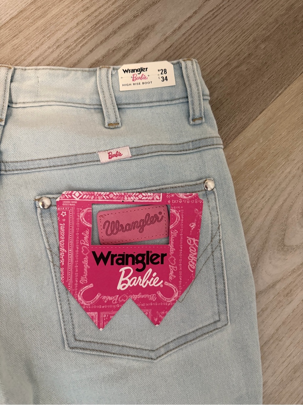 Wrangler BARBIE High-Rise Bootcut Jeans - Light Blue